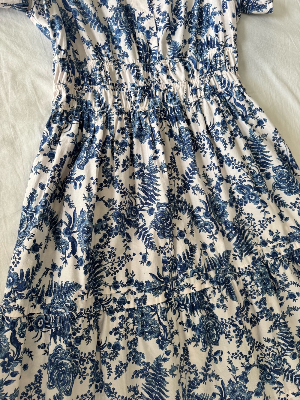 Anthropologie Maeve Somerset Dress in Blue and White Floral Size S - Picture 7 of 11